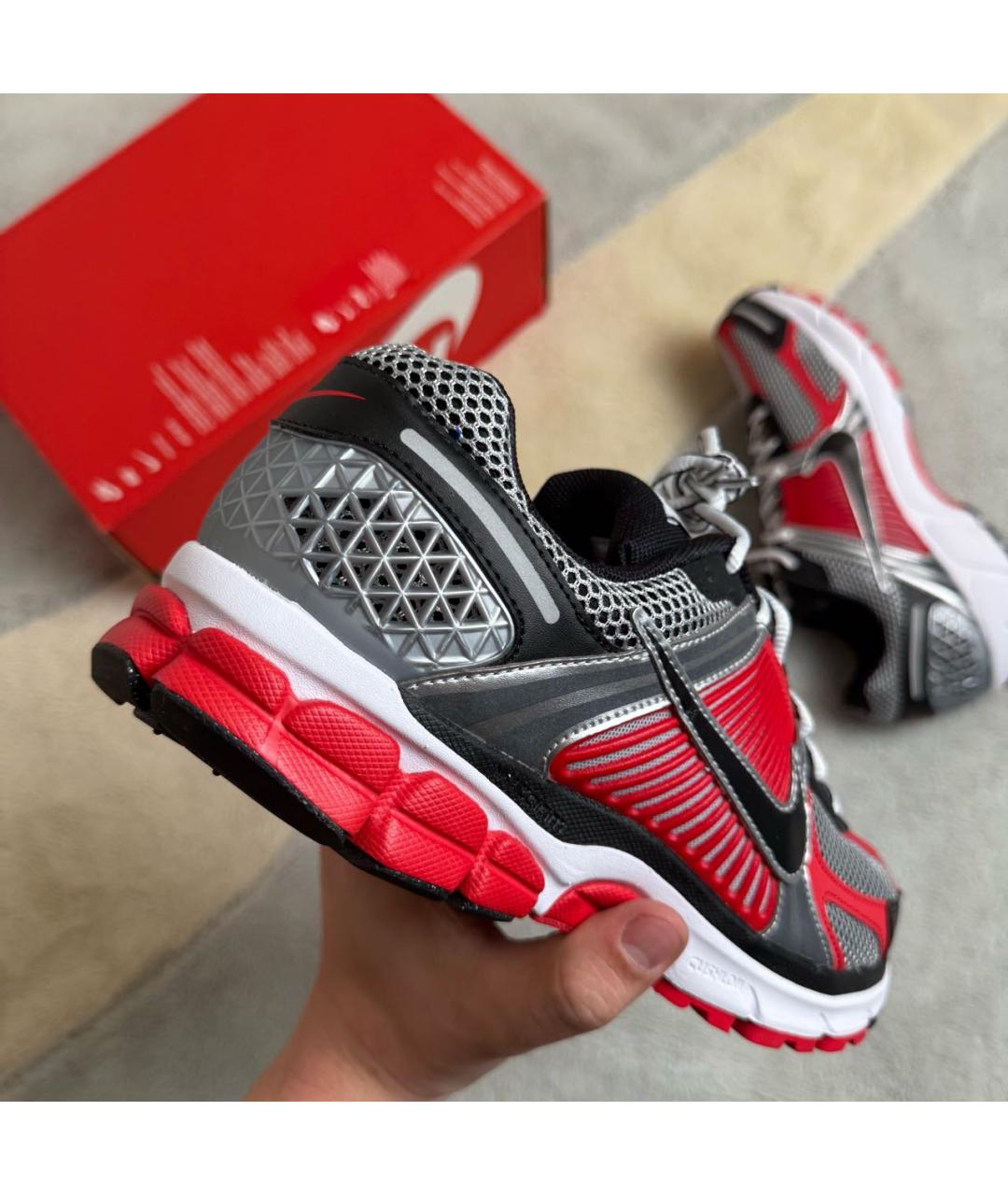 NIKE Красные текстильные низкие кроссовки / кеды, фото 4