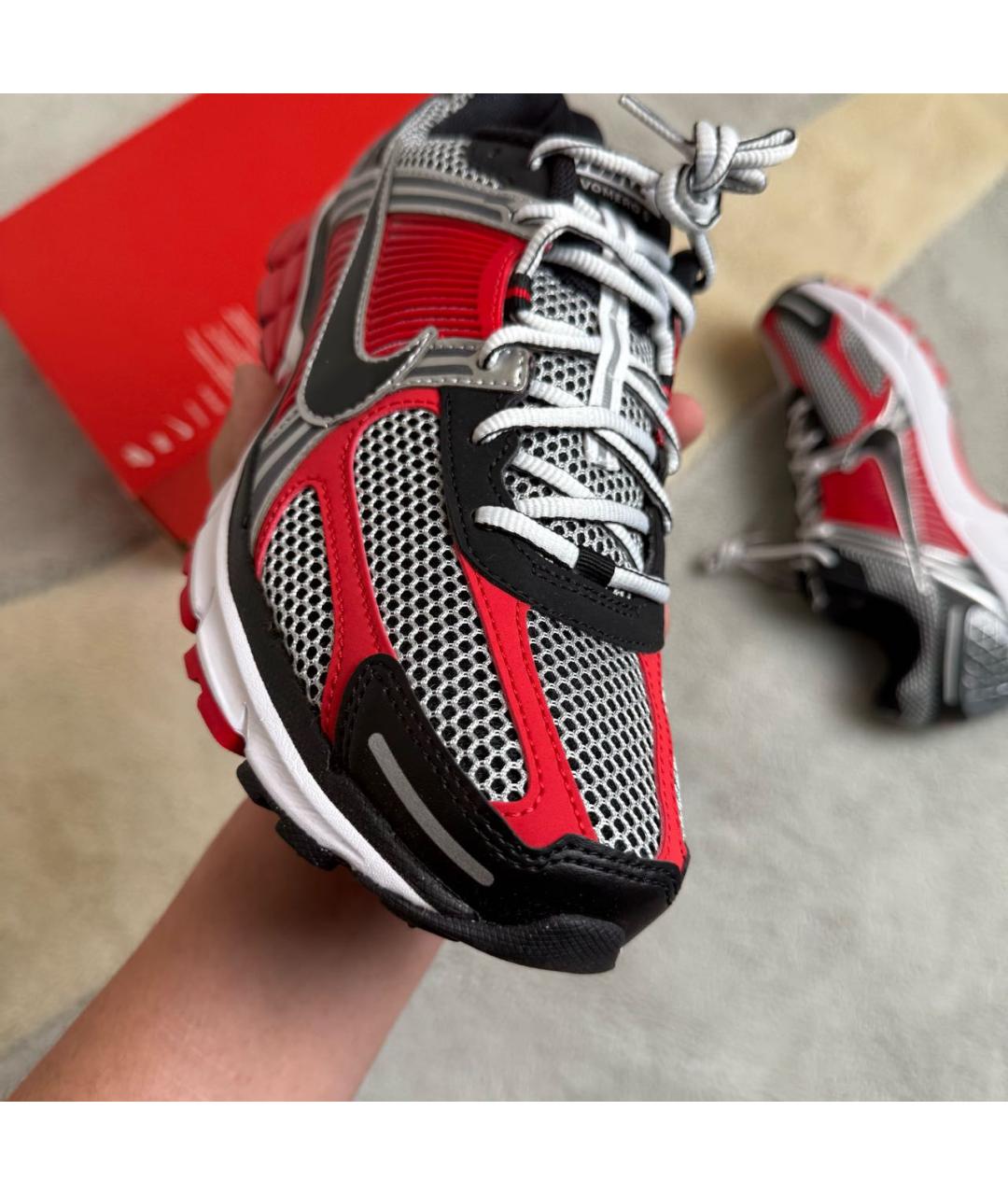 NIKE Красные текстильные низкие кроссовки / кеды, фото 7
