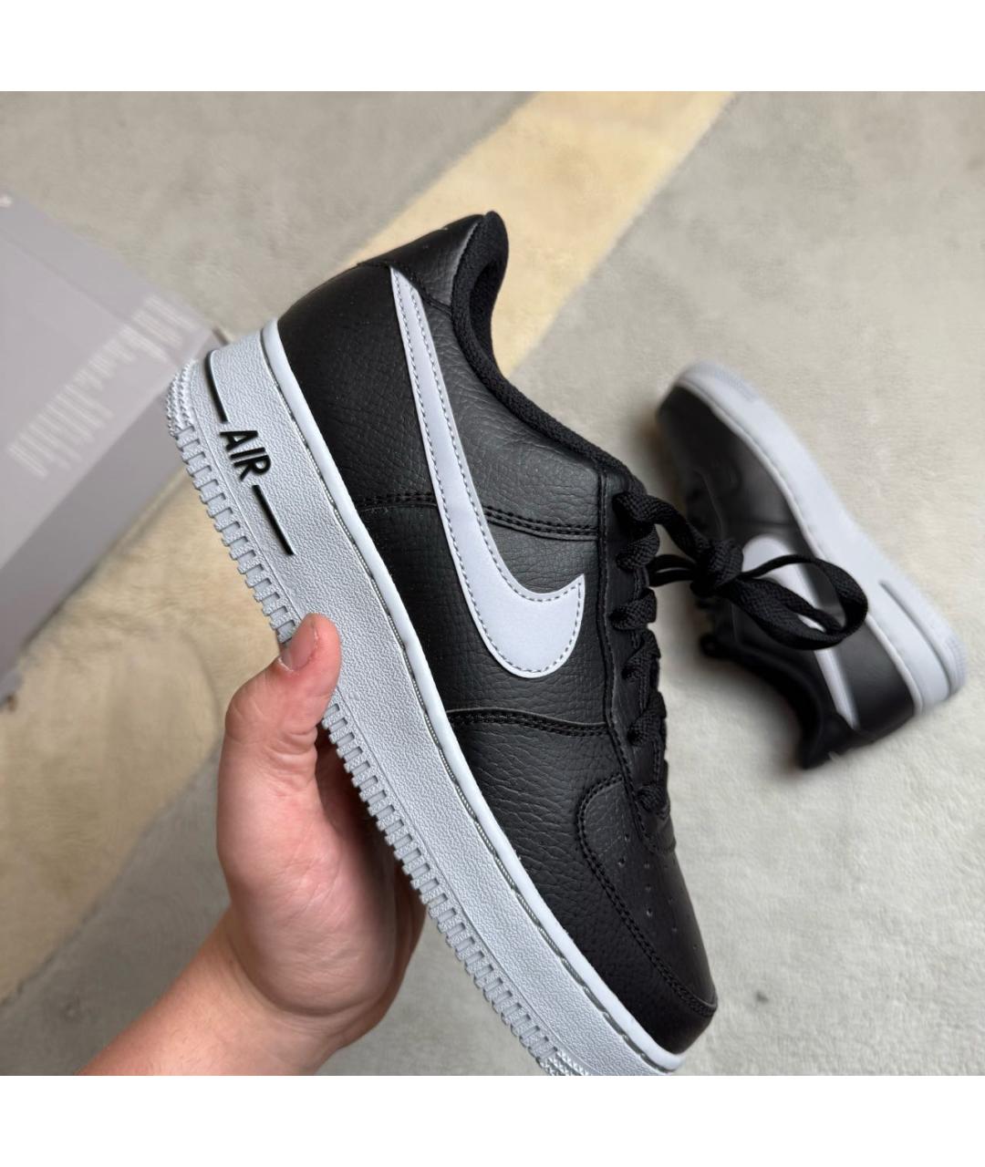 NIKE Черные кожаные кроссовки, фото 6