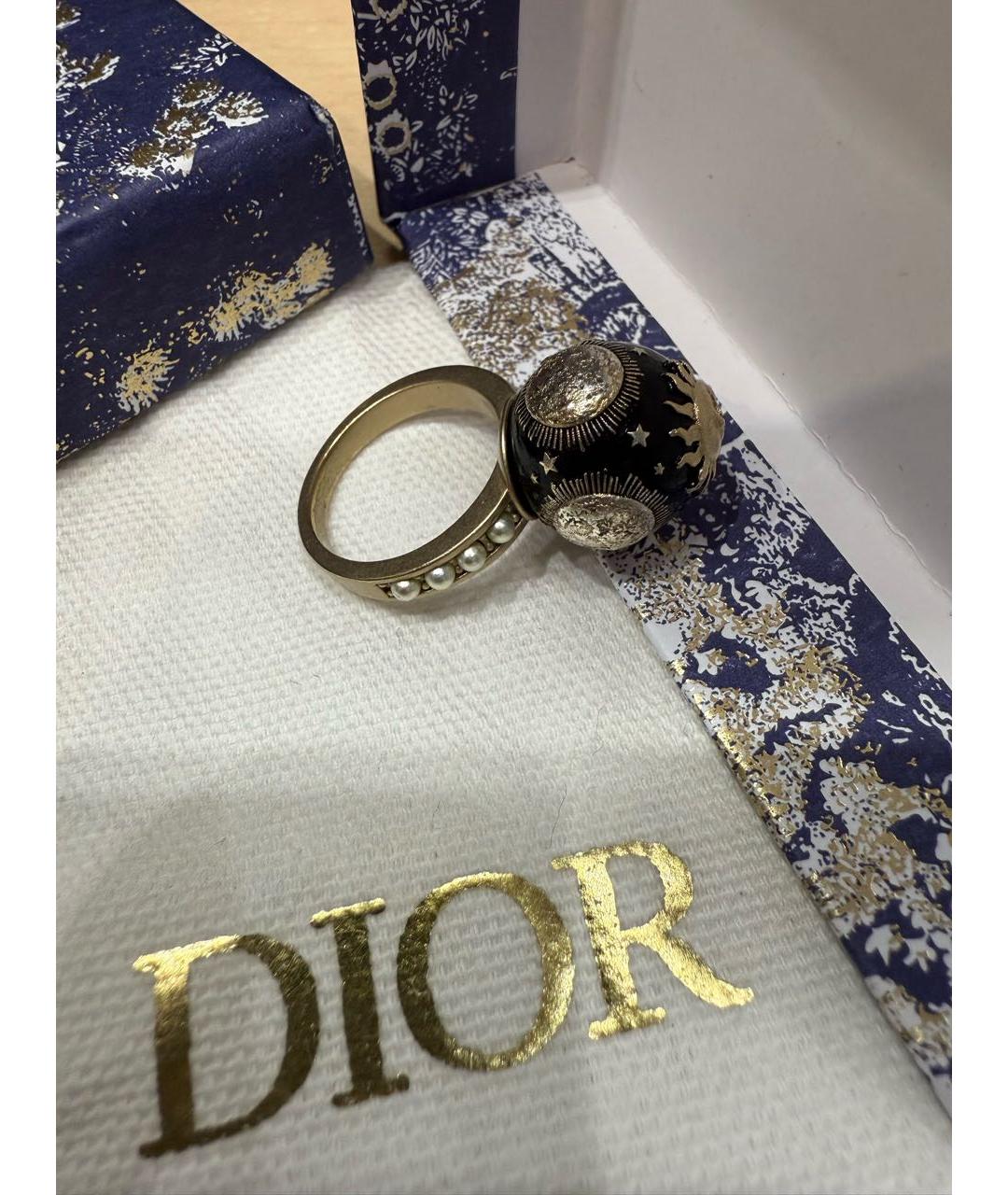 CHRISTIAN DIOR Золотое металлическое кольцо, фото 2
