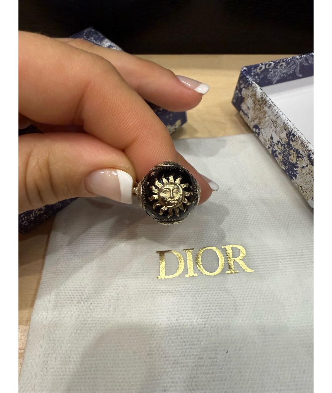 CHRISTIAN DIOR Золотое металлическое кольцо, фото 6