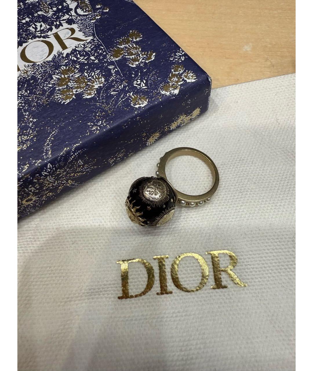 CHRISTIAN DIOR Золотое металлическое кольцо, фото 5