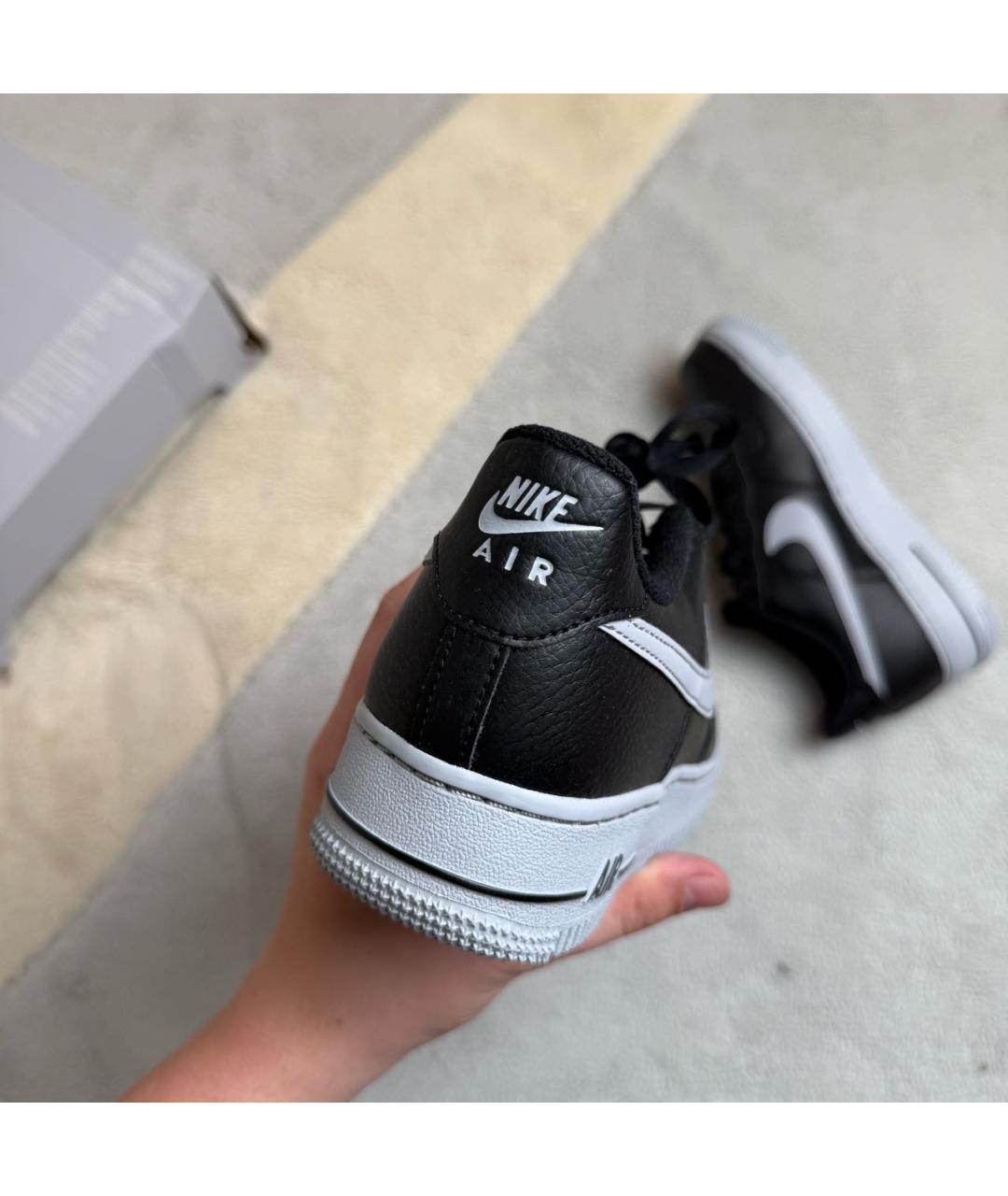 NIKE Черные кожаные кроссовки, фото 3