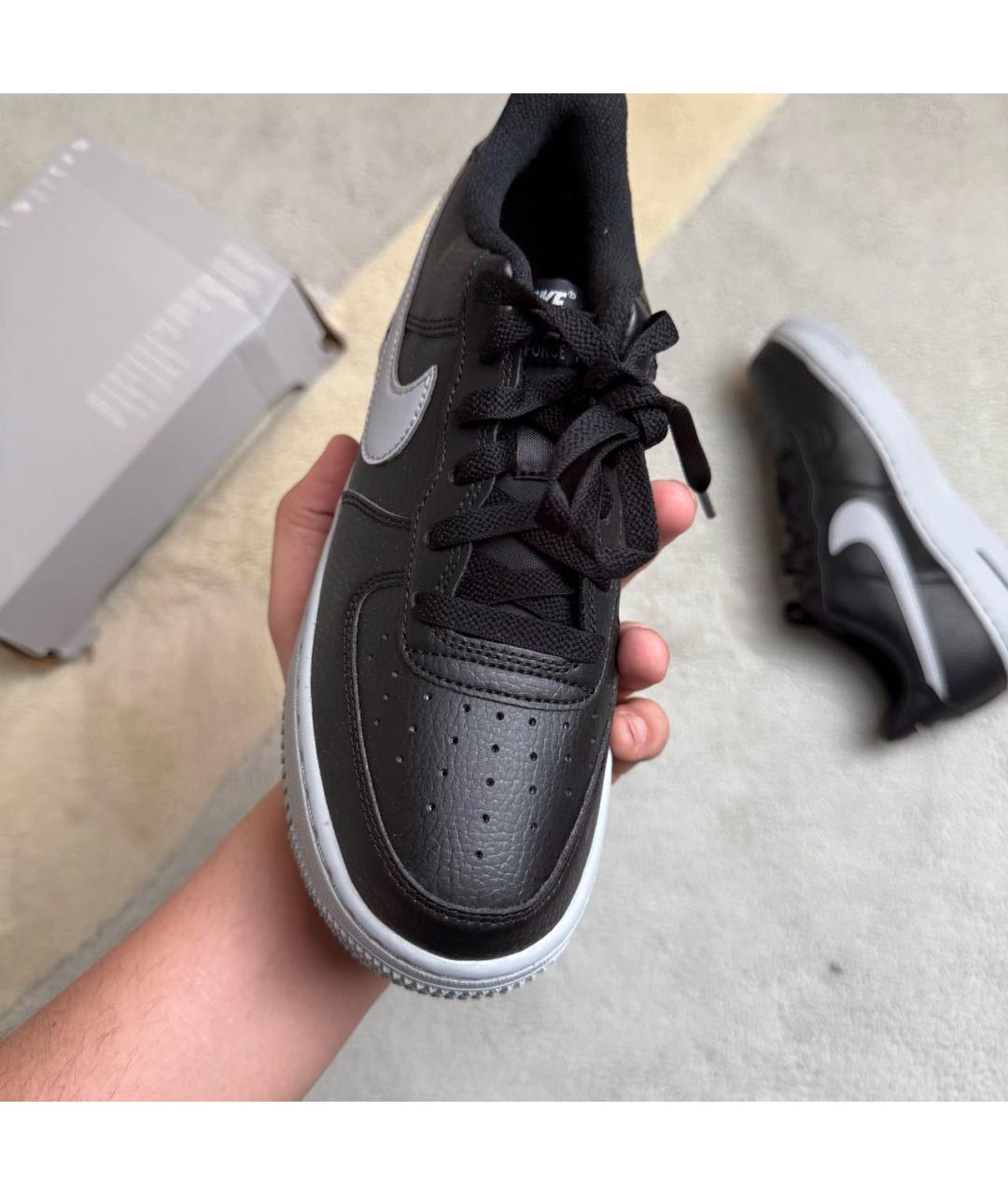 NIKE Черные кожаные кроссовки, фото 8