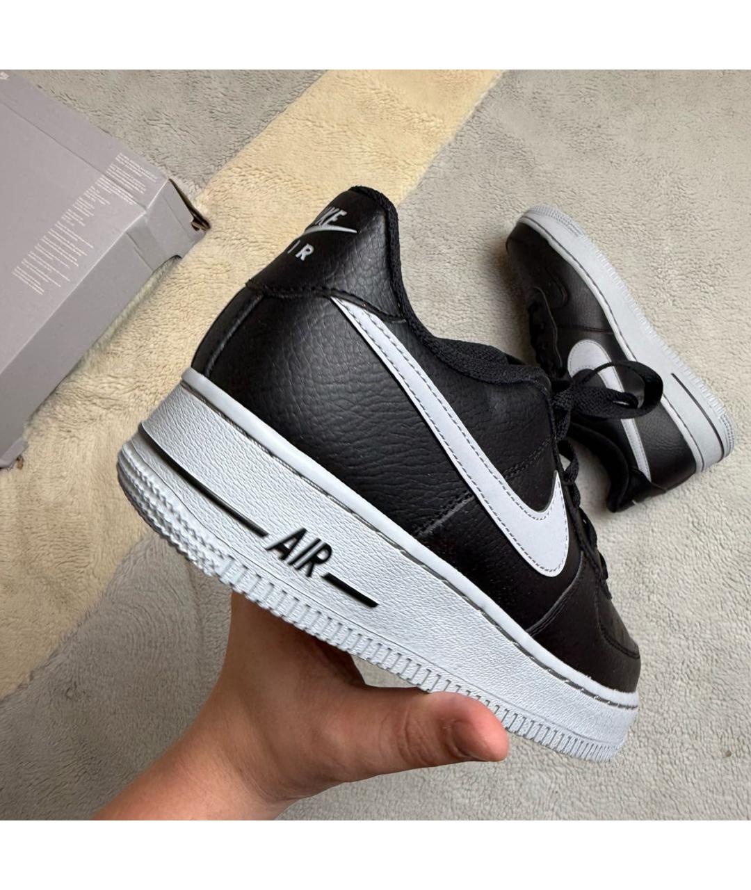 NIKE Черные кожаные кроссовки, фото 4