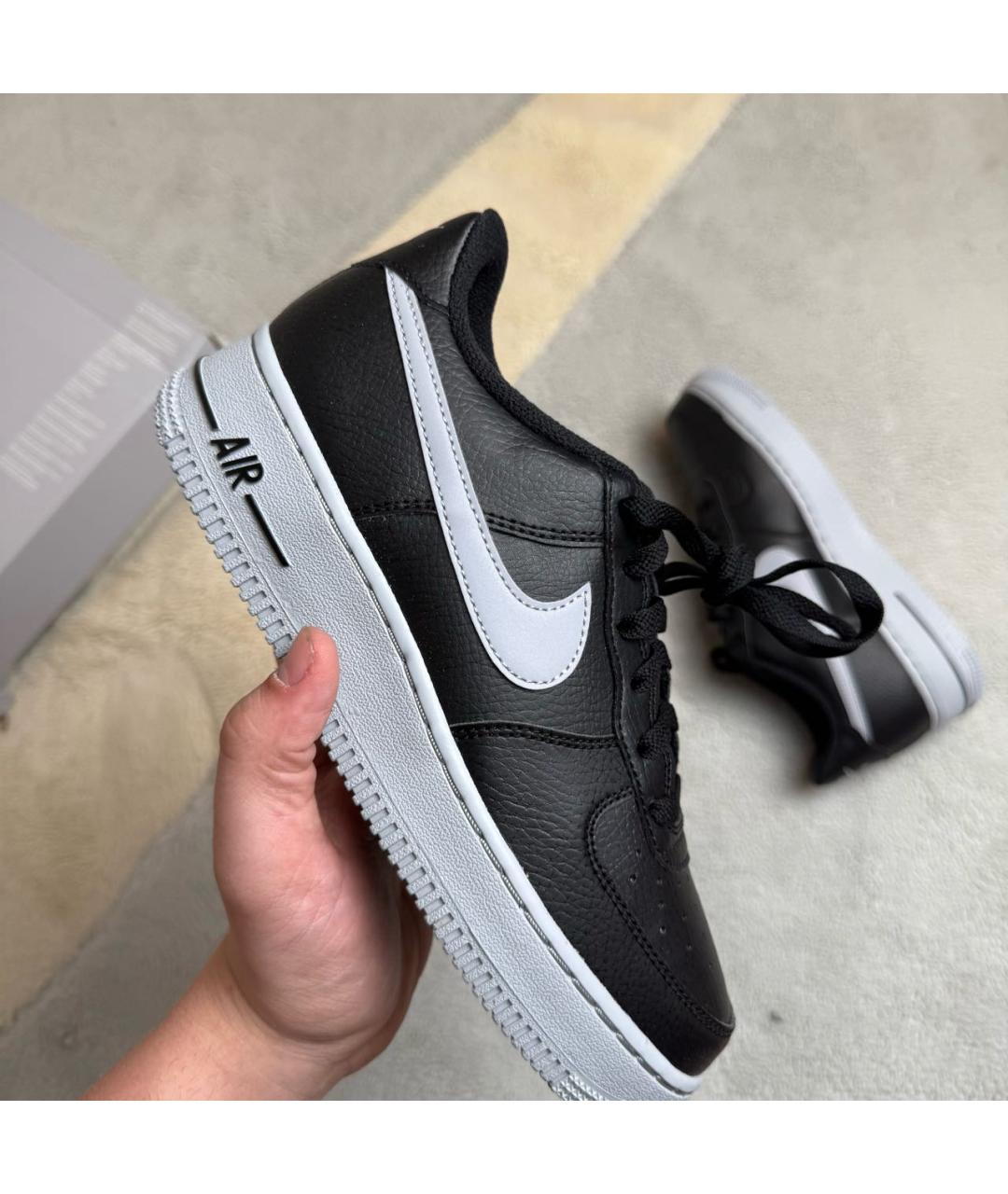 NIKE Черные кожаные кроссовки, фото 5