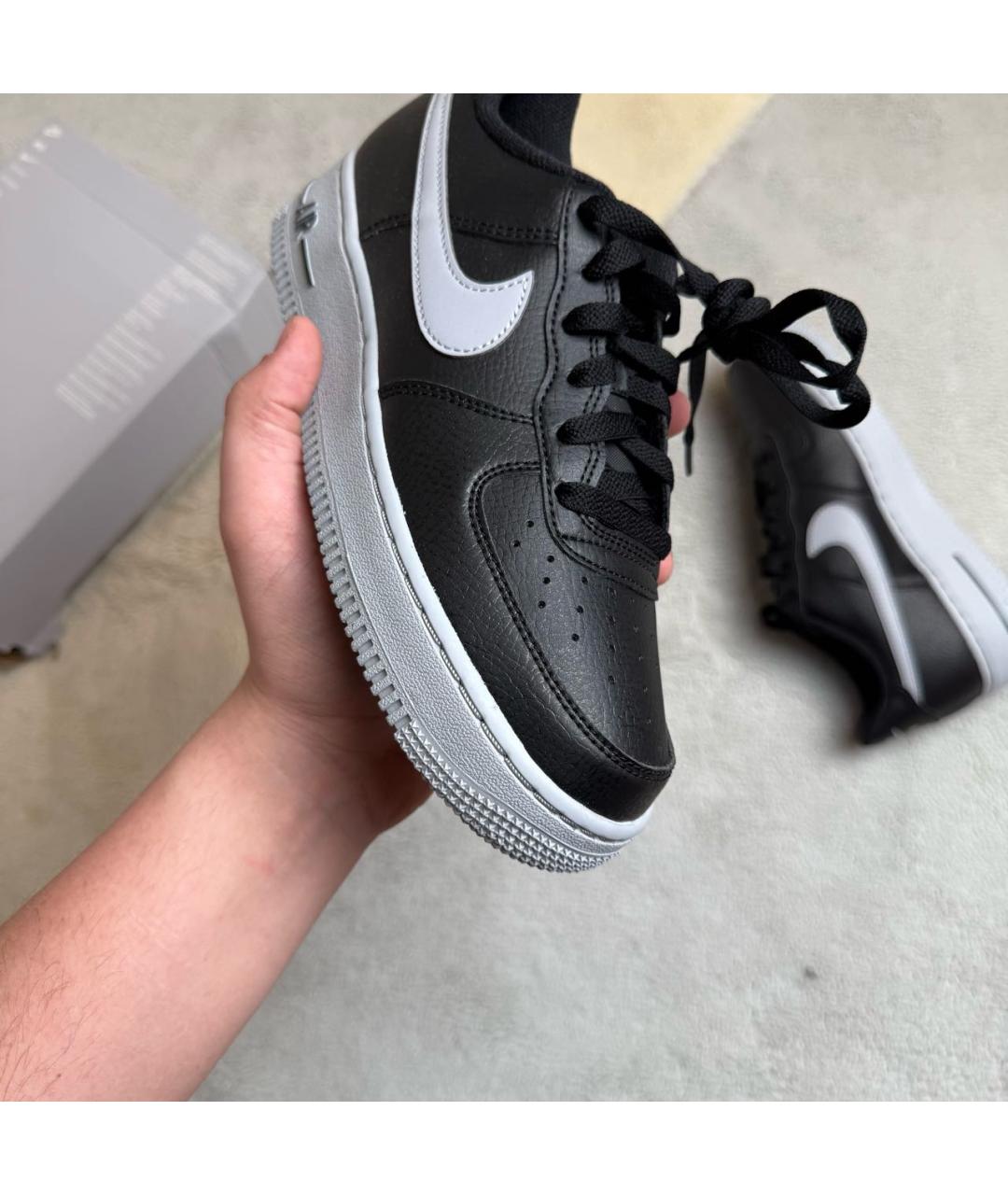 NIKE Черные кожаные кроссовки, фото 7