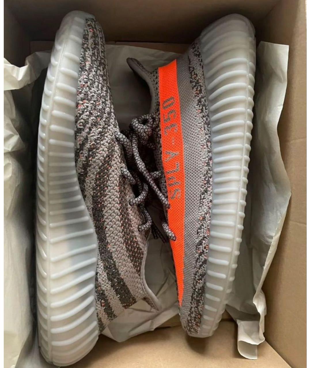ADIDAS YEEZY Серые текстильные кроссовки, фото 5