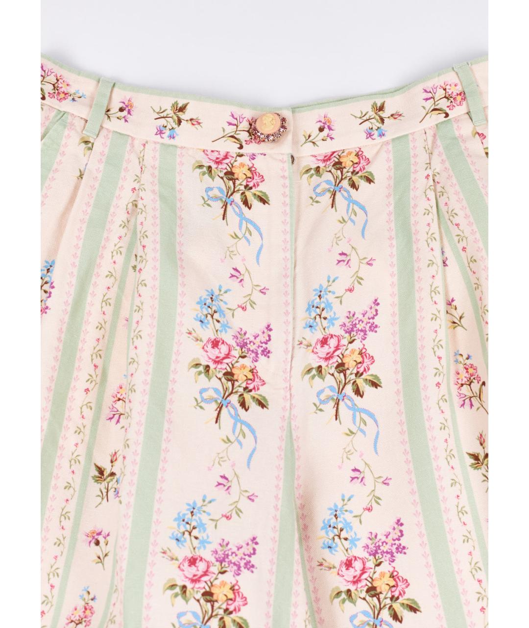 DOLCE&GABBANA Мульти льняные бриджи, фото 4