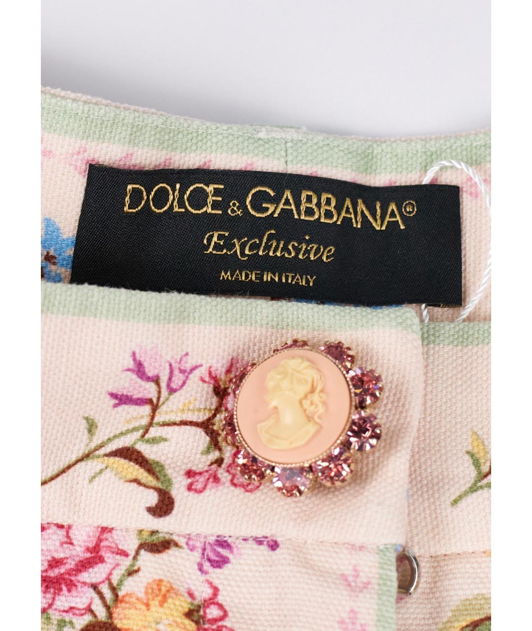 DOLCE&GABBANA Мульти льняные бриджи, фото 3