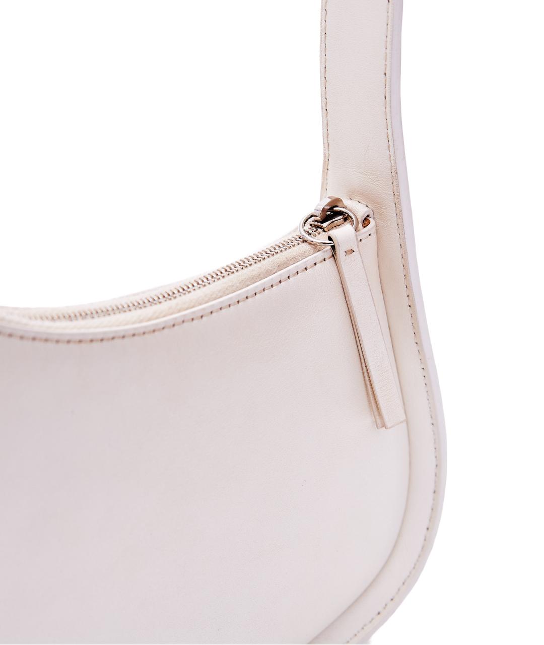 THE ROW Белая кожаная сумка с короткими ручками, фото 4