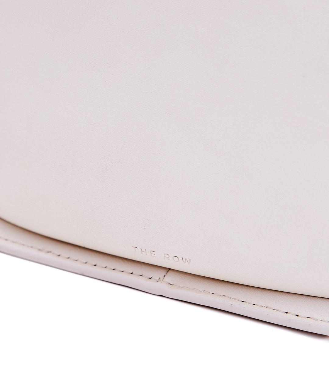 THE ROW Белая кожаная сумка с короткими ручками, фото 5