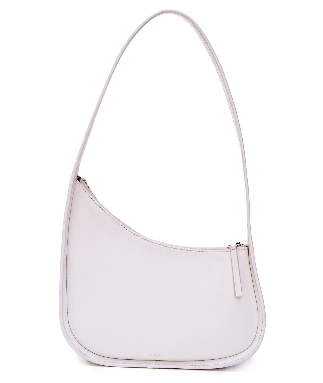 THE ROW Белая кожаная сумка с короткими ручками, фото 3