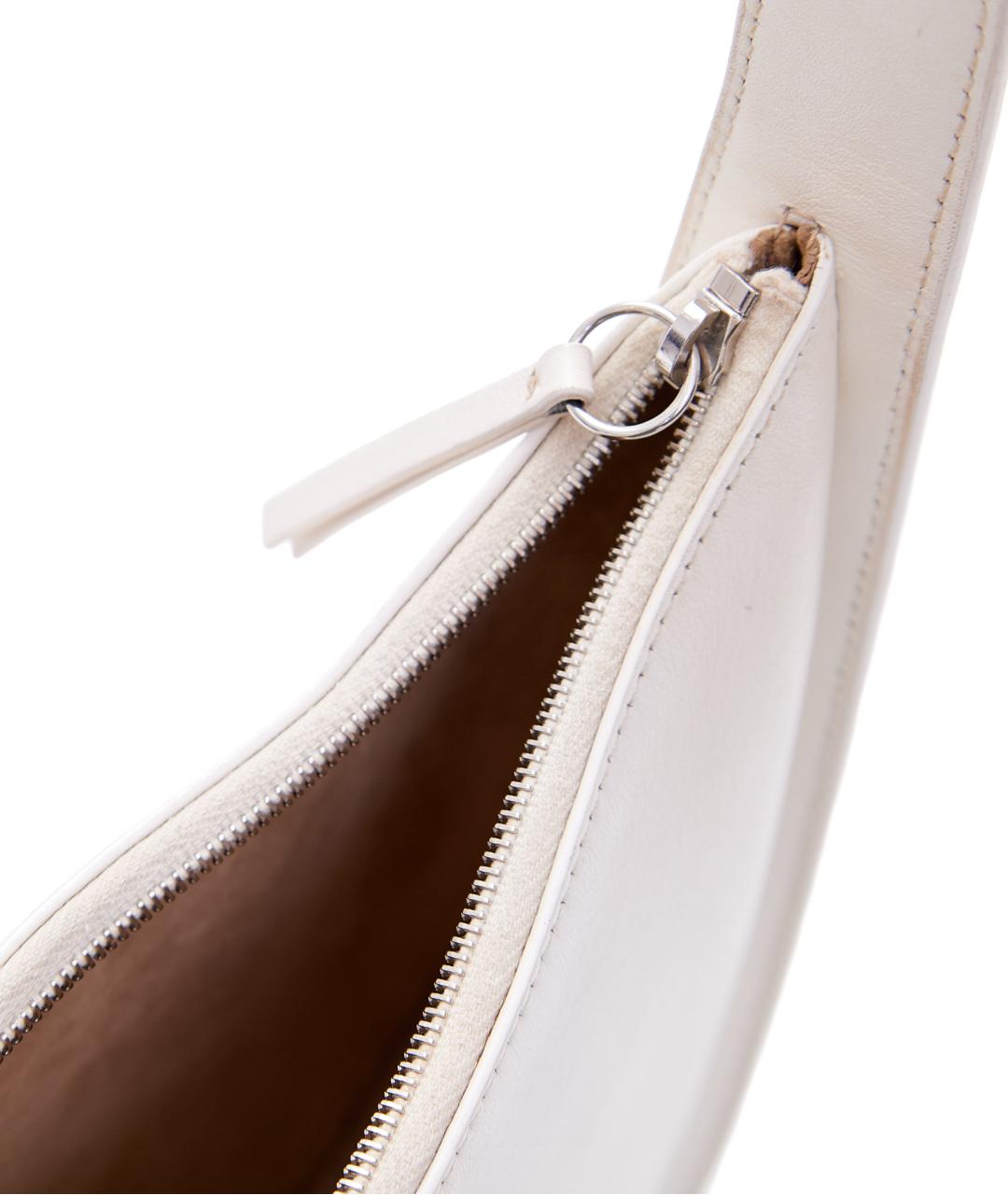 THE ROW Белая кожаная сумка с короткими ручками, фото 6