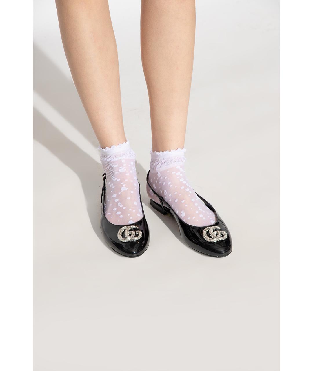 GUCCI Черные балетки из лакированной кожи, фото 9