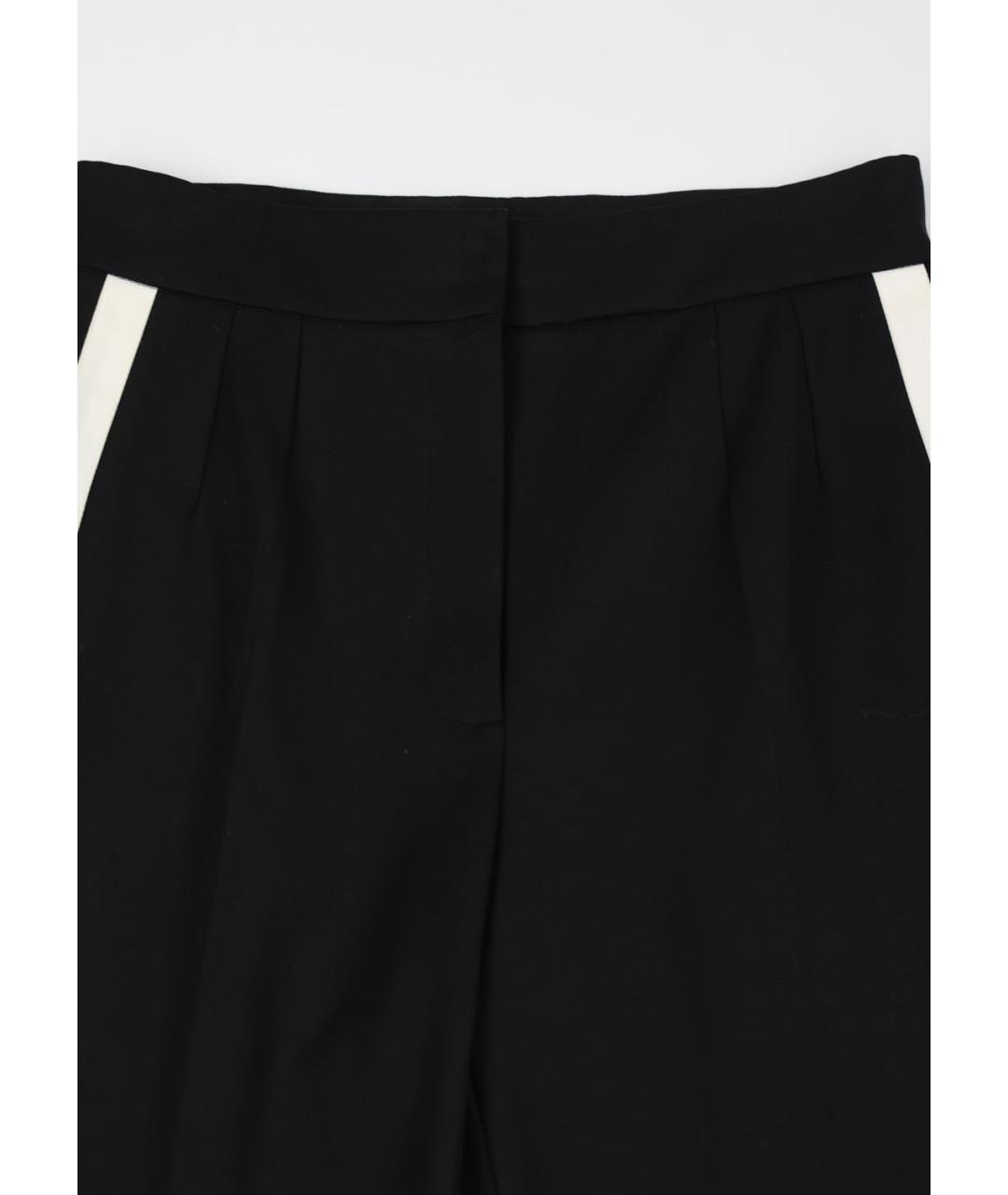 DOLCE&GABBANA Черные шерстяные прямые брюки, фото 4