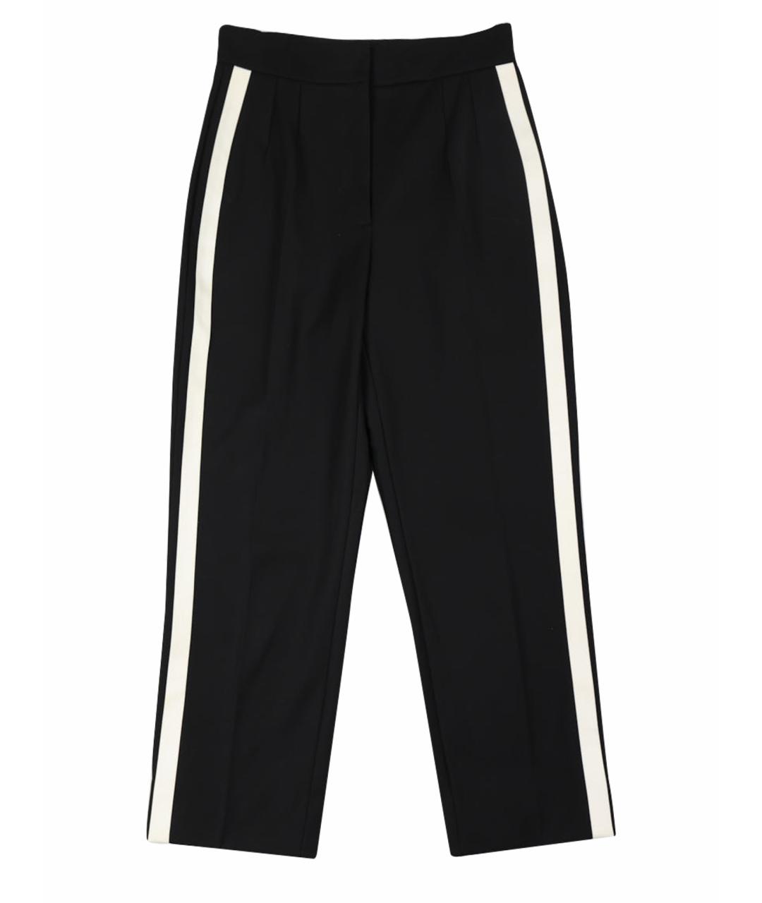 DOLCE&GABBANA Черные шерстяные прямые брюки, фото 1