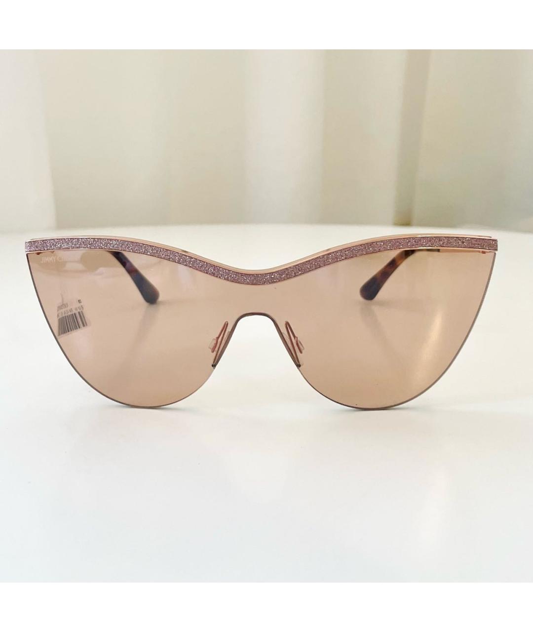 JIMMY CHOO Розовые металлические солнцезащитные очки, фото 2