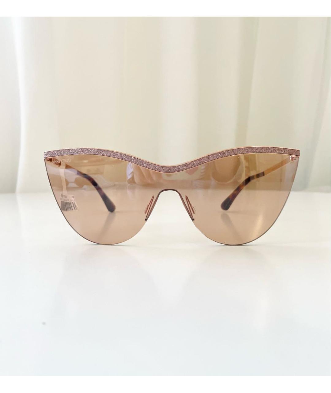 JIMMY CHOO Розовые металлические солнцезащитные очки, фото 7