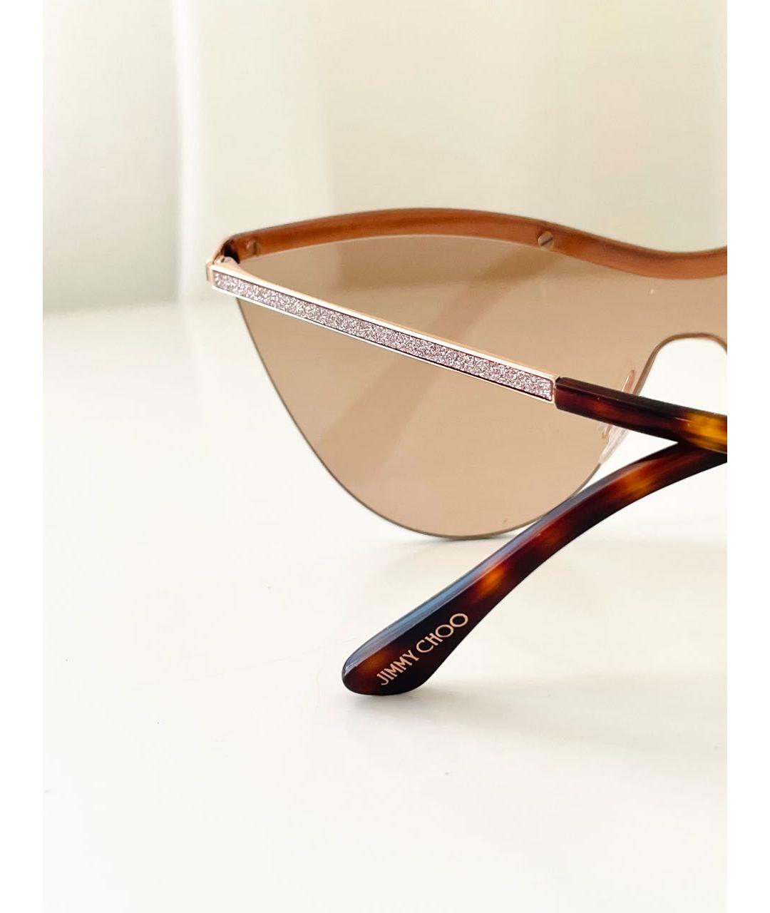 JIMMY CHOO Розовые металлические солнцезащитные очки, фото 5