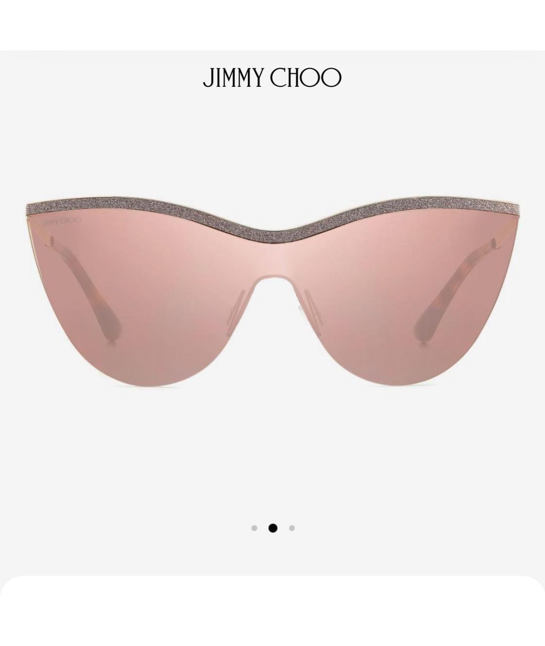 JIMMY CHOO Розовые металлические солнцезащитные очки, фото 9