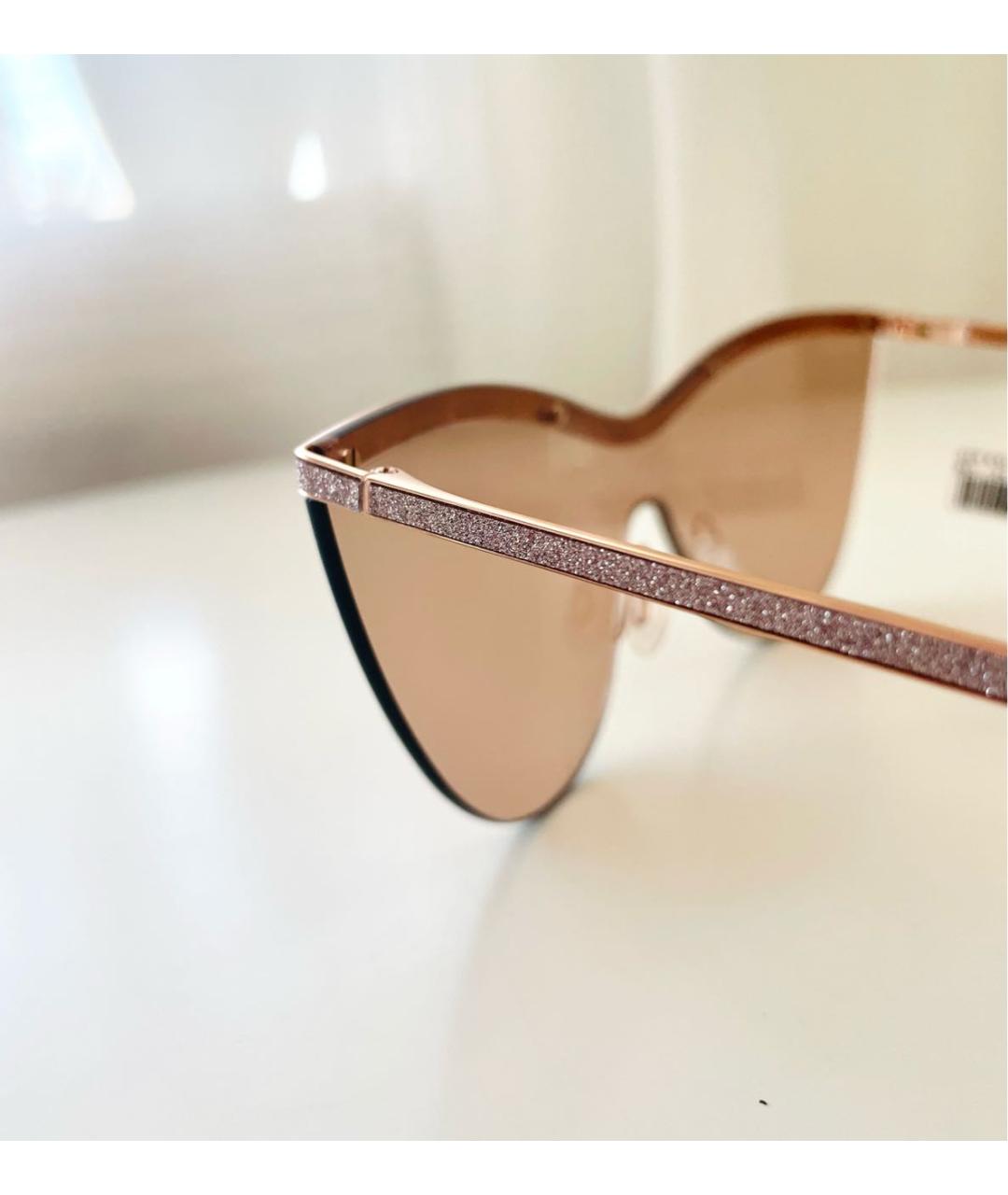 JIMMY CHOO Розовые металлические солнцезащитные очки, фото 4