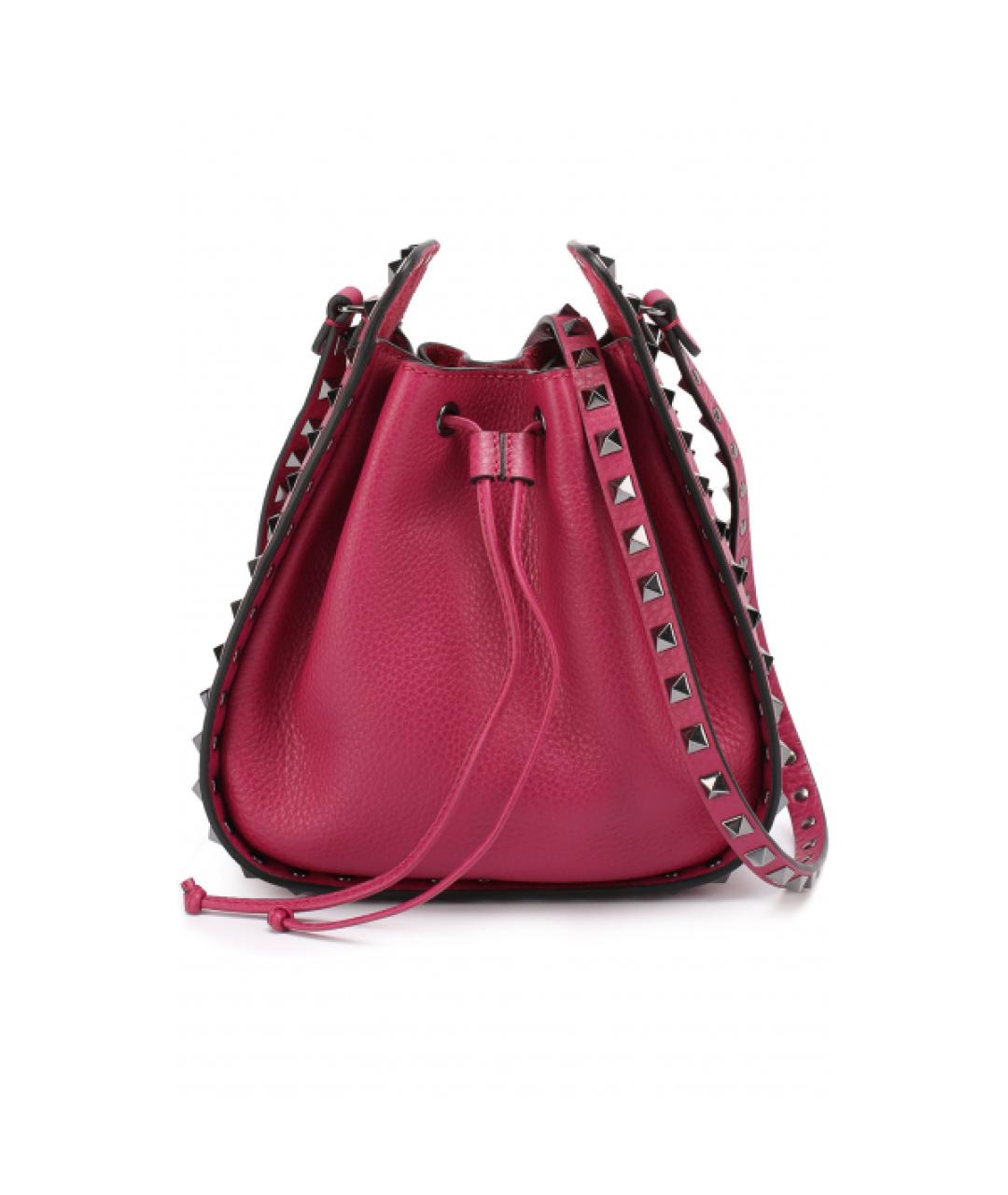 VALENTINO Бордовая кожаная сумка через плечо, фото 1