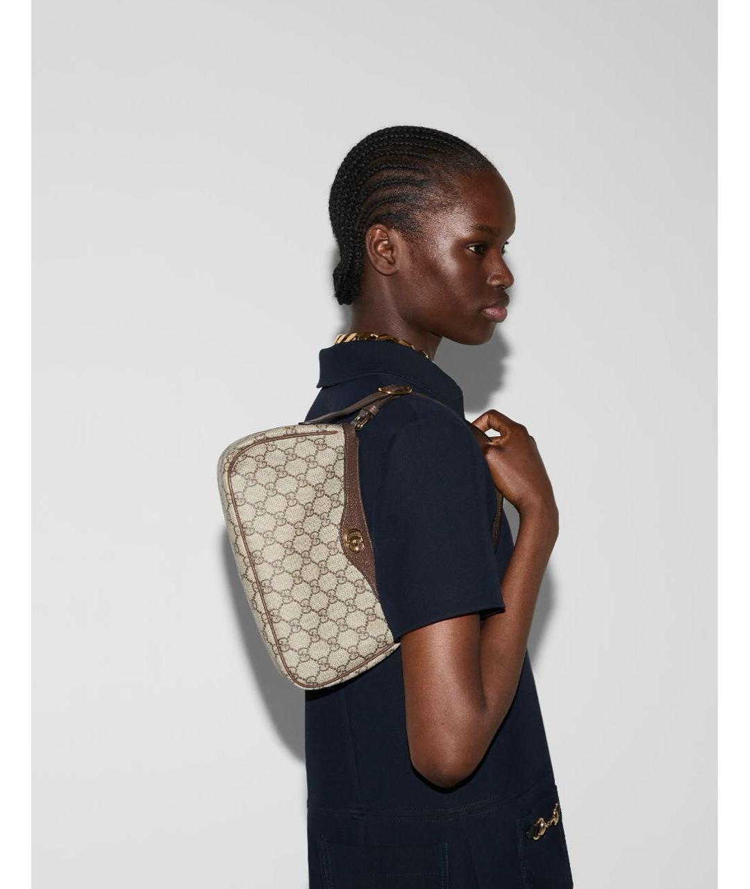 GUCCI Коричневая сумка с короткими ручками, фото 6