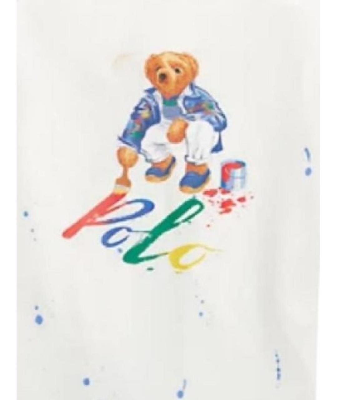 POLO RALPH LAUREN Белая хлопковая футболка, фото 3
