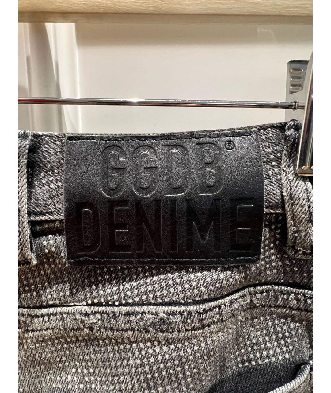 GOLDEN GOOSE DELUXE BRAND Антрацитовые хлопковые прямые джинсы, фото 3