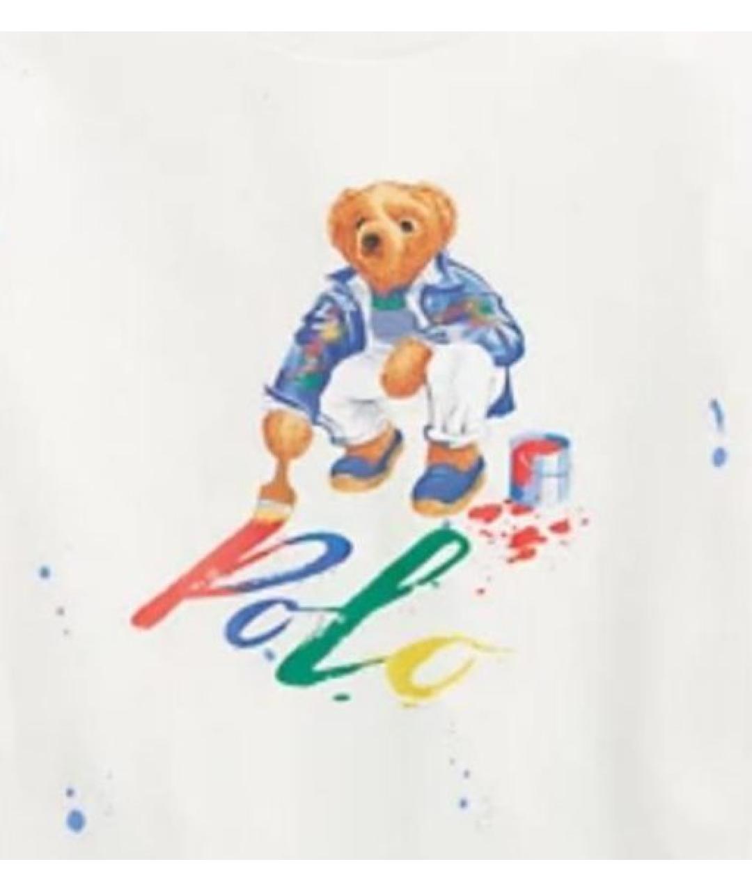 POLO RALPH LAUREN Белая хлопковая футболка, фото 3