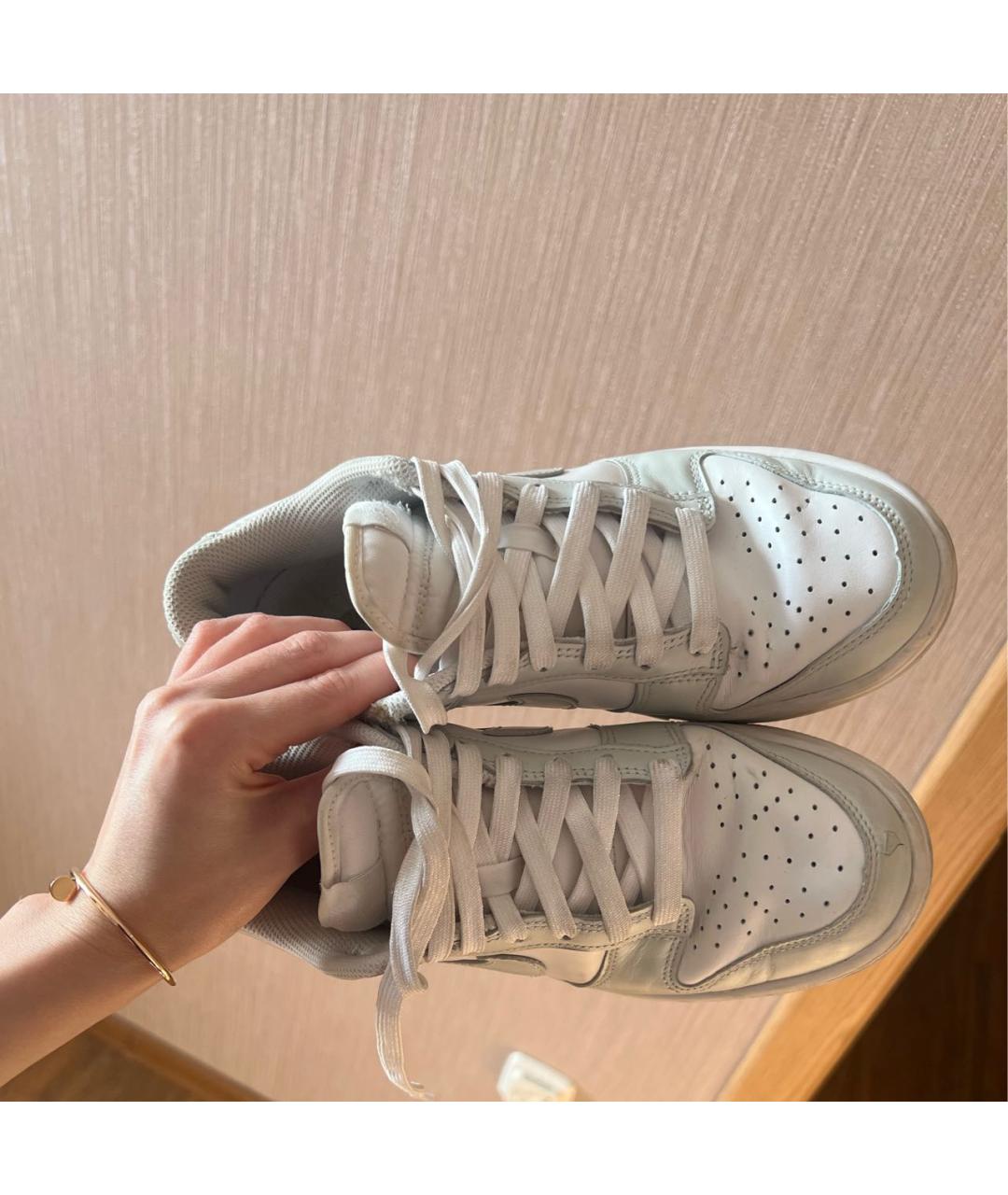 NIKE Серые кожаные кеды, фото 3