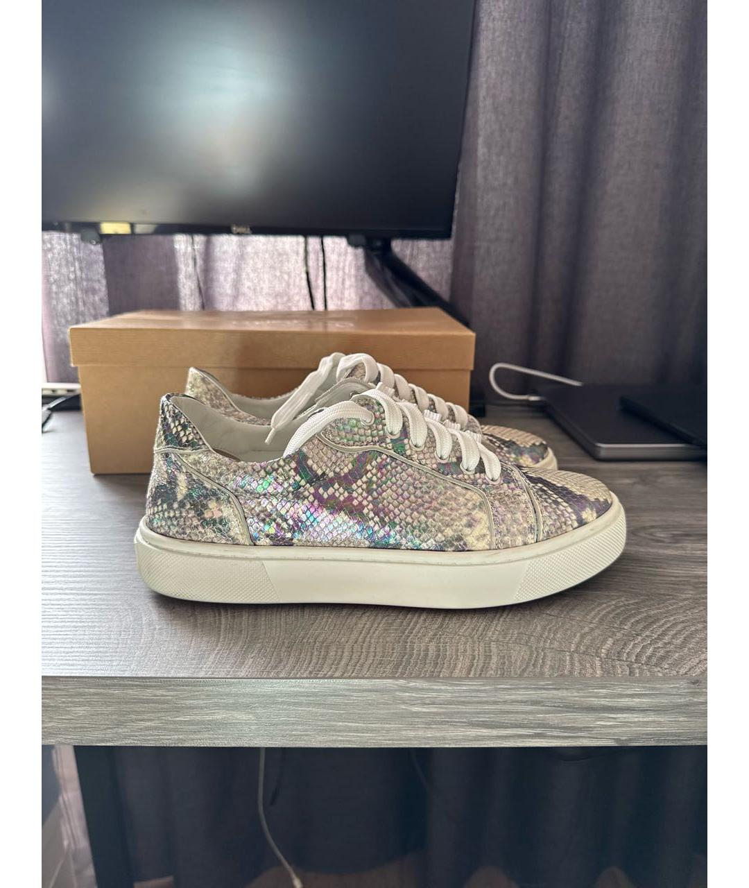 CHRISTIAN LOUBOUTIN Мульти кожаные кроссовки, фото 8