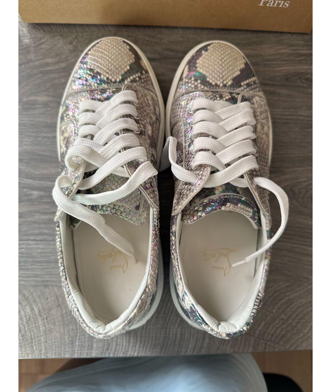 CHRISTIAN LOUBOUTIN Мульти кожаные кроссовки, фото 3