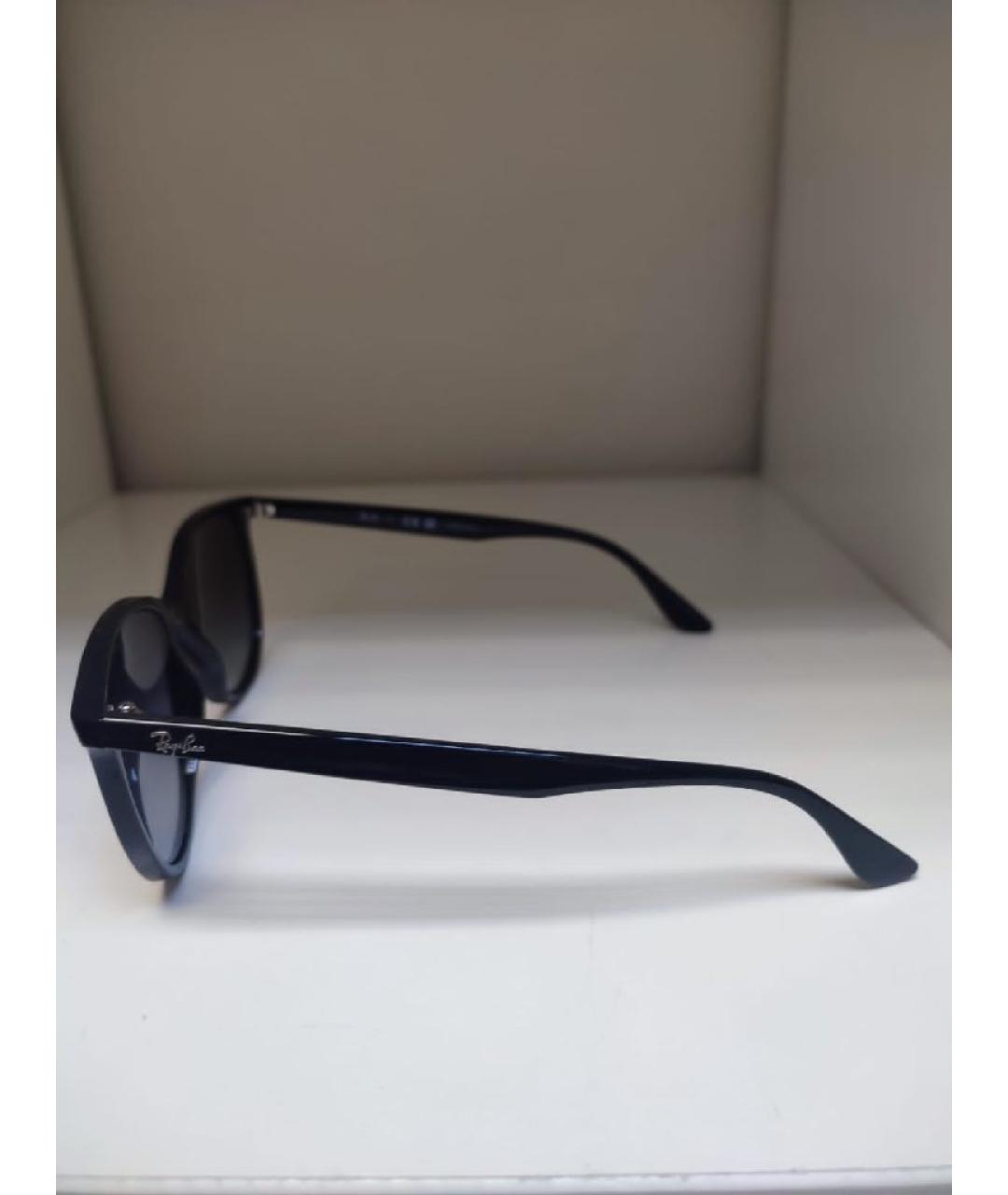 RAY BAN Черные пластиковые солнцезащитные очки, фото 9