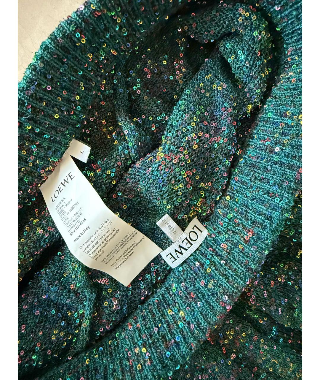 LOEWE Зеленая вискозная юбка макси, фото 3