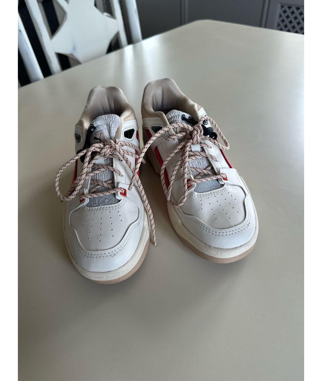 PUMA Белые кроссовки из искусственной кожи, фото 2