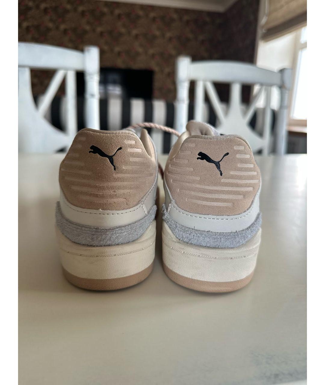 PUMA Белые кроссовки из искусственной кожи, фото 4