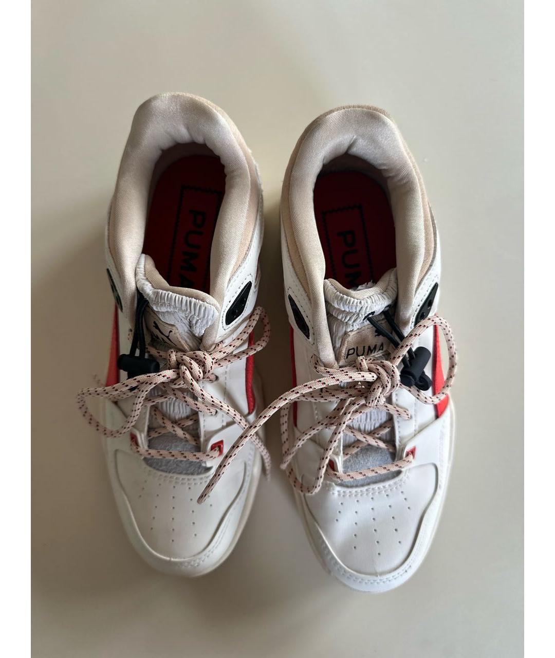 PUMA Белые кроссовки из искусственной кожи, фото 3