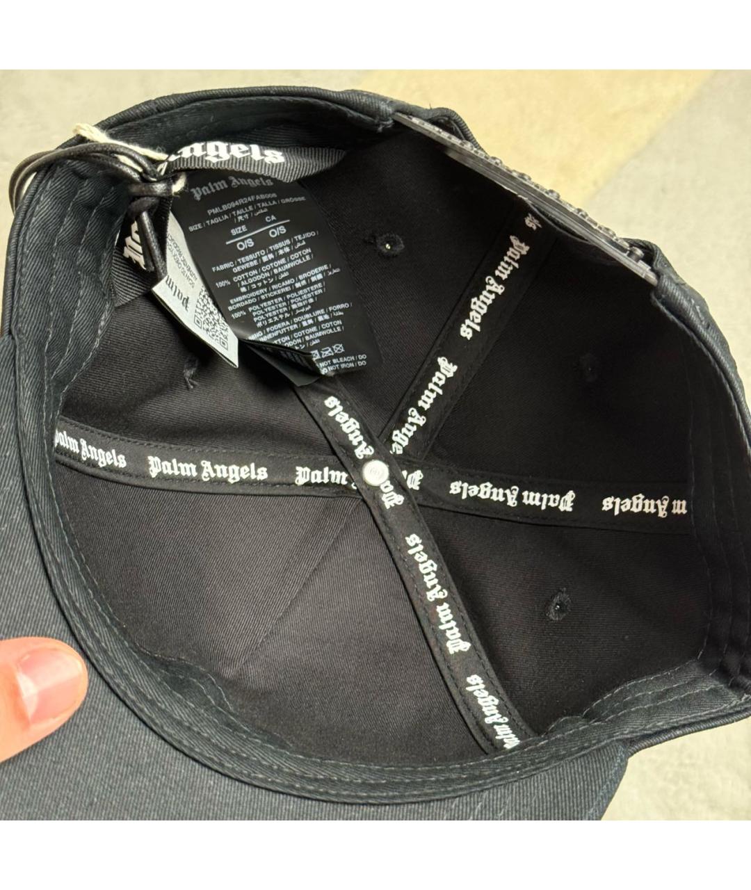 PALM ANGELS Черная хлопковая кепка/бейсболка, фото 5