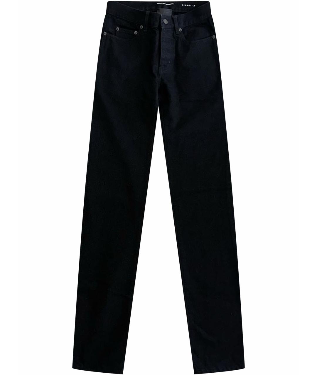 SAINT LAURENT Черные хлопковые джинсы скинни, фото 1