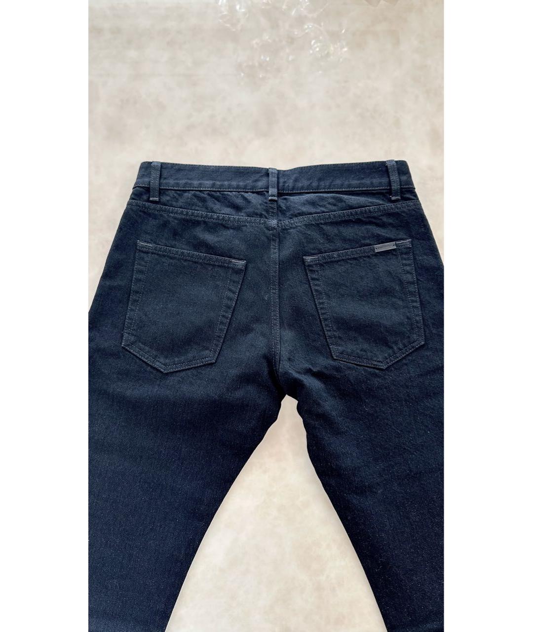SAINT LAURENT Черные хлопковые джинсы скинни, фото 4