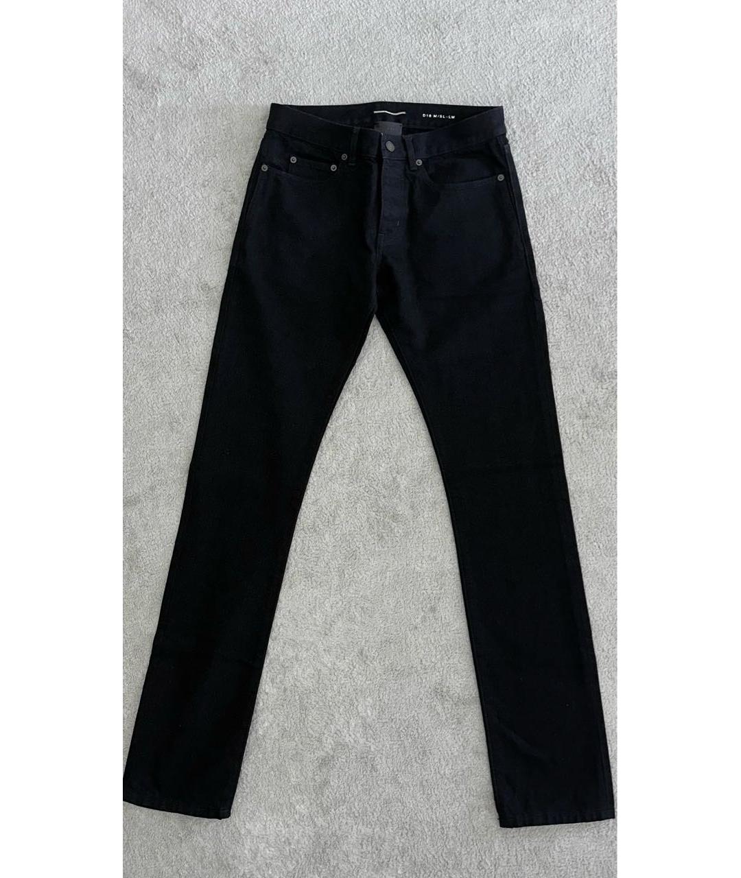 SAINT LAURENT Черные хлопковые джинсы скинни, фото 9