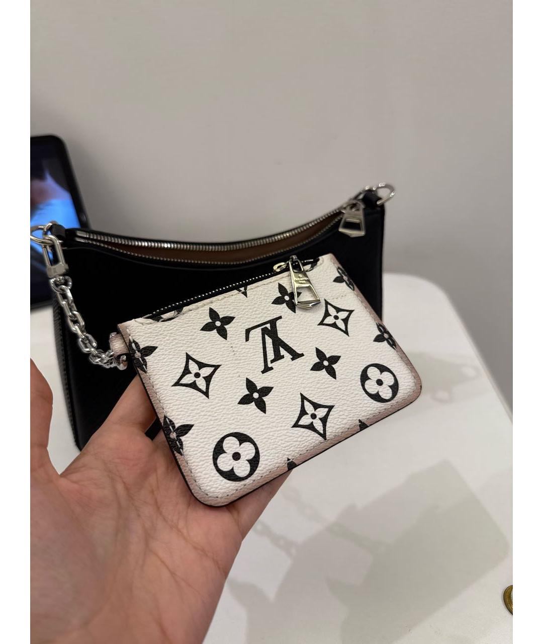 LOUIS VUITTON Черная кожаная сумка с короткими ручками, фото 5