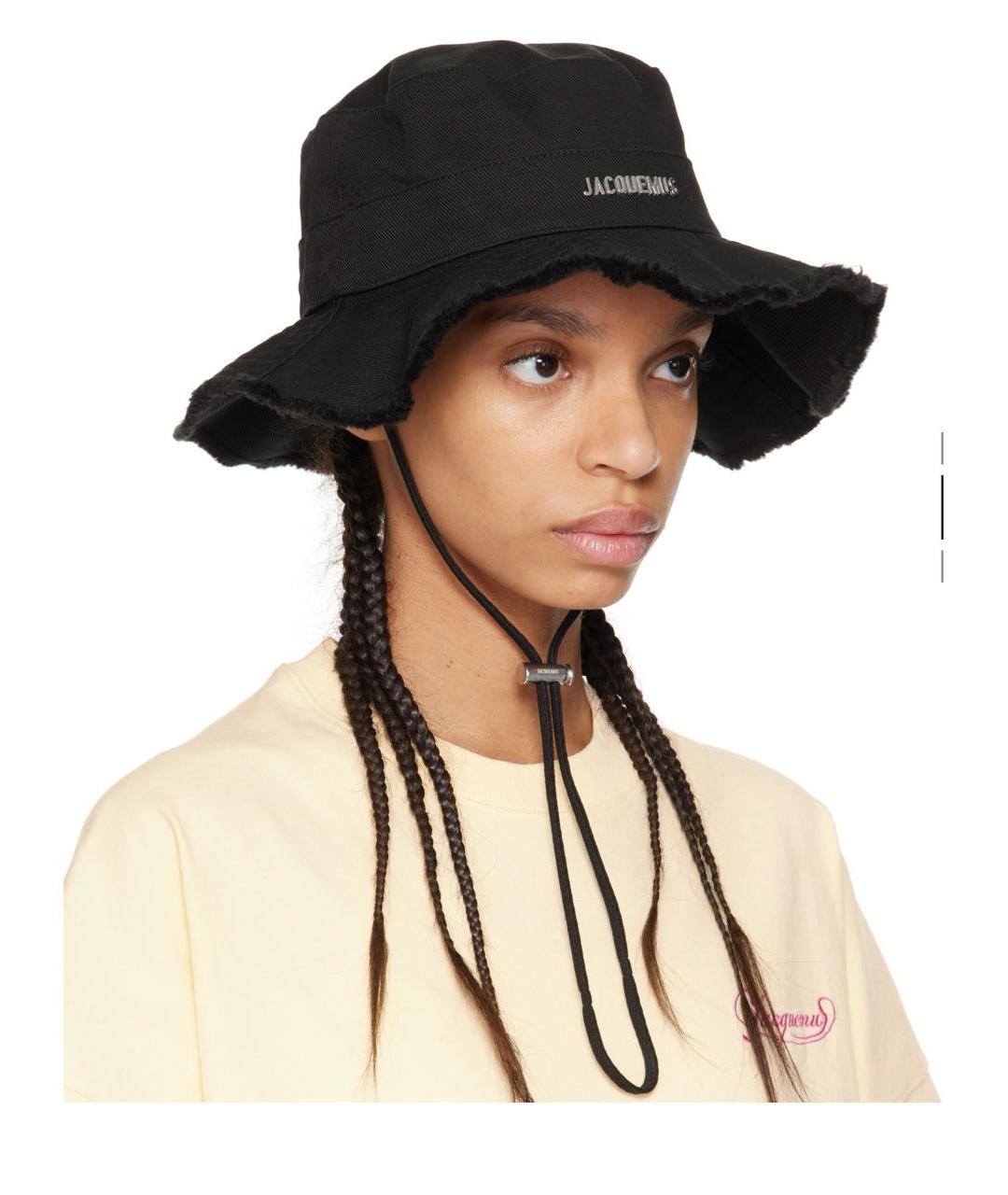 JACQUEMUS Черная хлопковая панама, фото 3