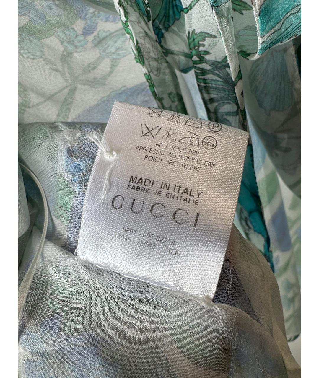 GUCCI Мульти шелковая блузы, фото 8