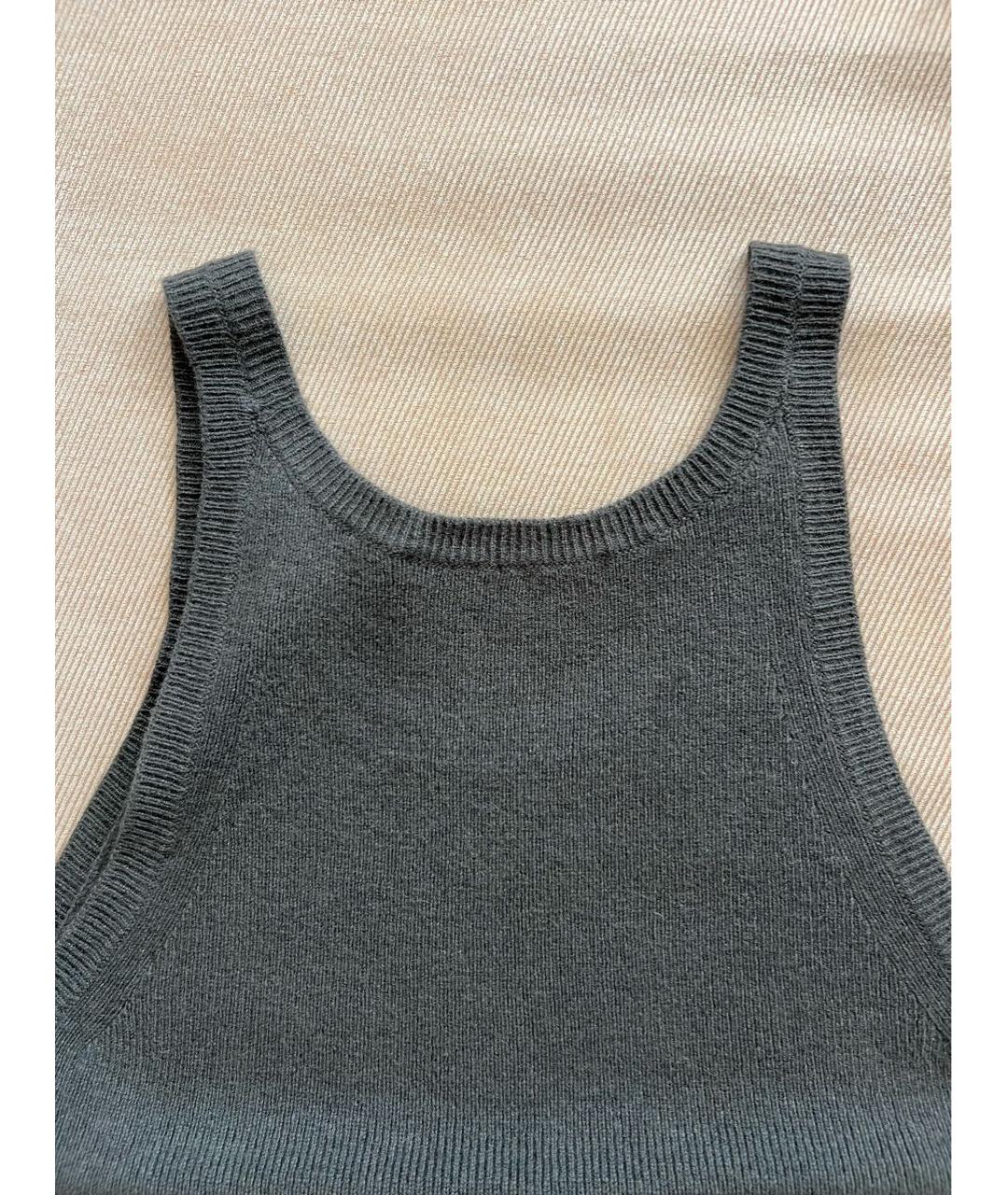 MAX MARA Хаки шерстяная майка, фото 4