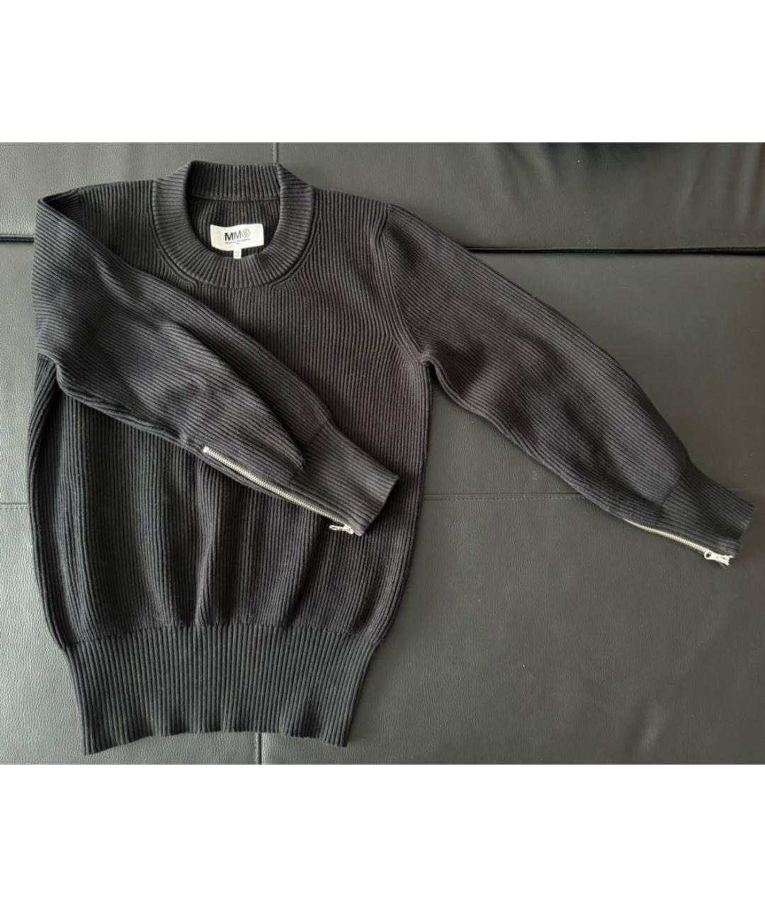MM6 MAISON MARGIELA Черный хлопковый джемпер / свитер, фото 3