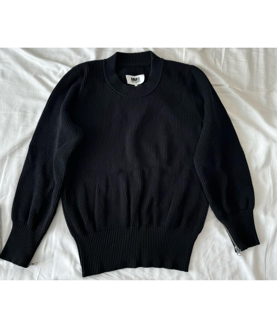 MM6 MAISON MARGIELA Черный хлопковый джемпер / свитер, фото 7