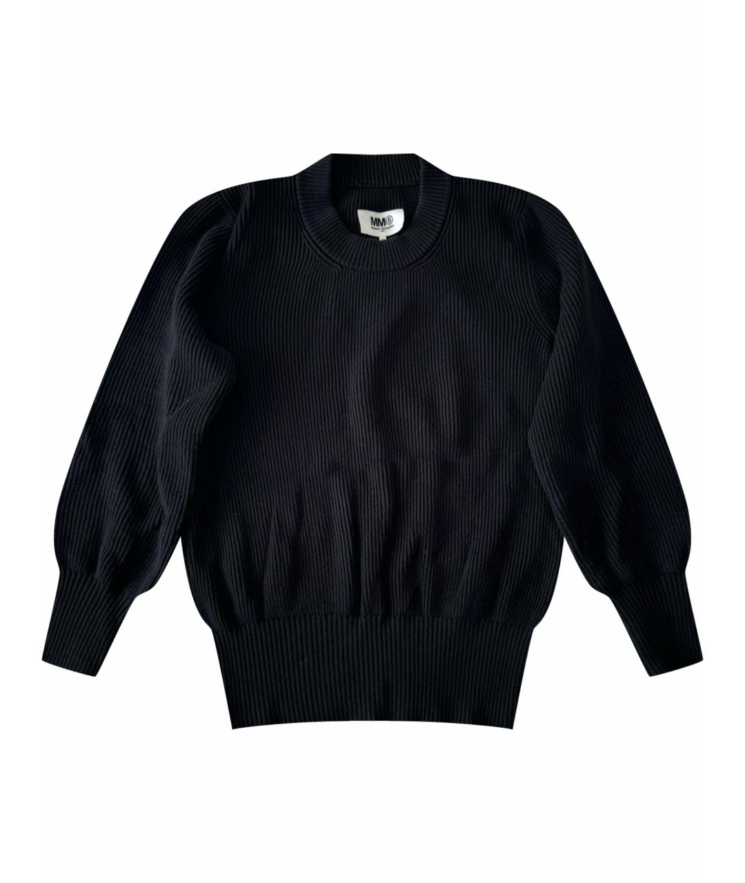 MM6 MAISON MARGIELA Черный хлопковый джемпер / свитер, фото 1